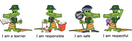 Normanton State School rules: I am a learner, I am responsible, I am safe and I am respectful